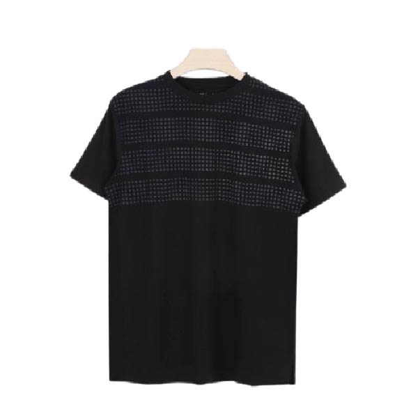 Men's T-Shirt โ Sky Blue with Geometric Stripe Print