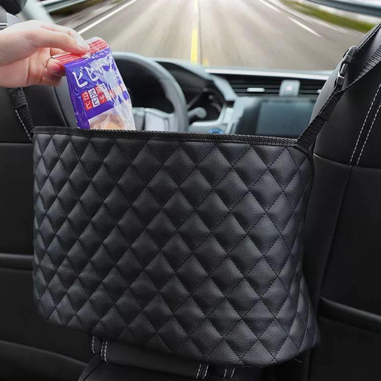Car Seat Back Organizer Bag – Quilted Pocket Storage Snacks & Essentials