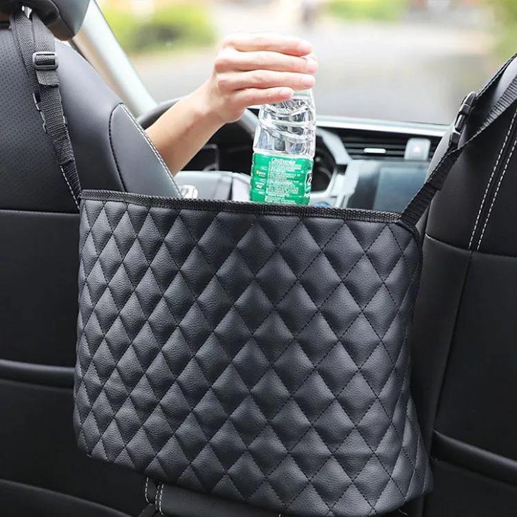 Car Seat Back Organizer Bag – Quilted Pocket Storage Snacks & Essentials