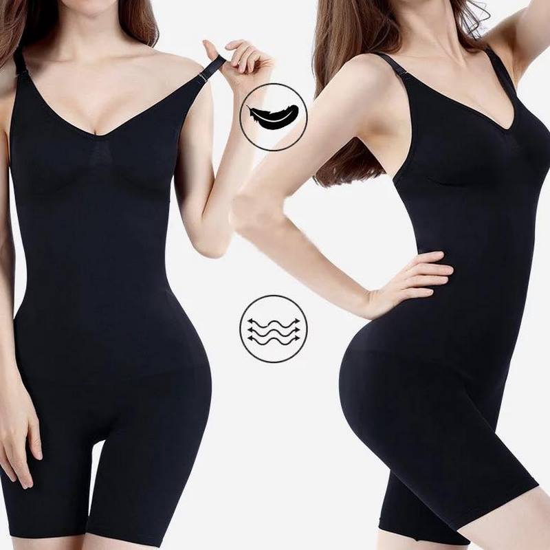 Women's Full-Body Seamless Shaping Suit โ Adjustable Slimmer with Thigh & Tummy Control