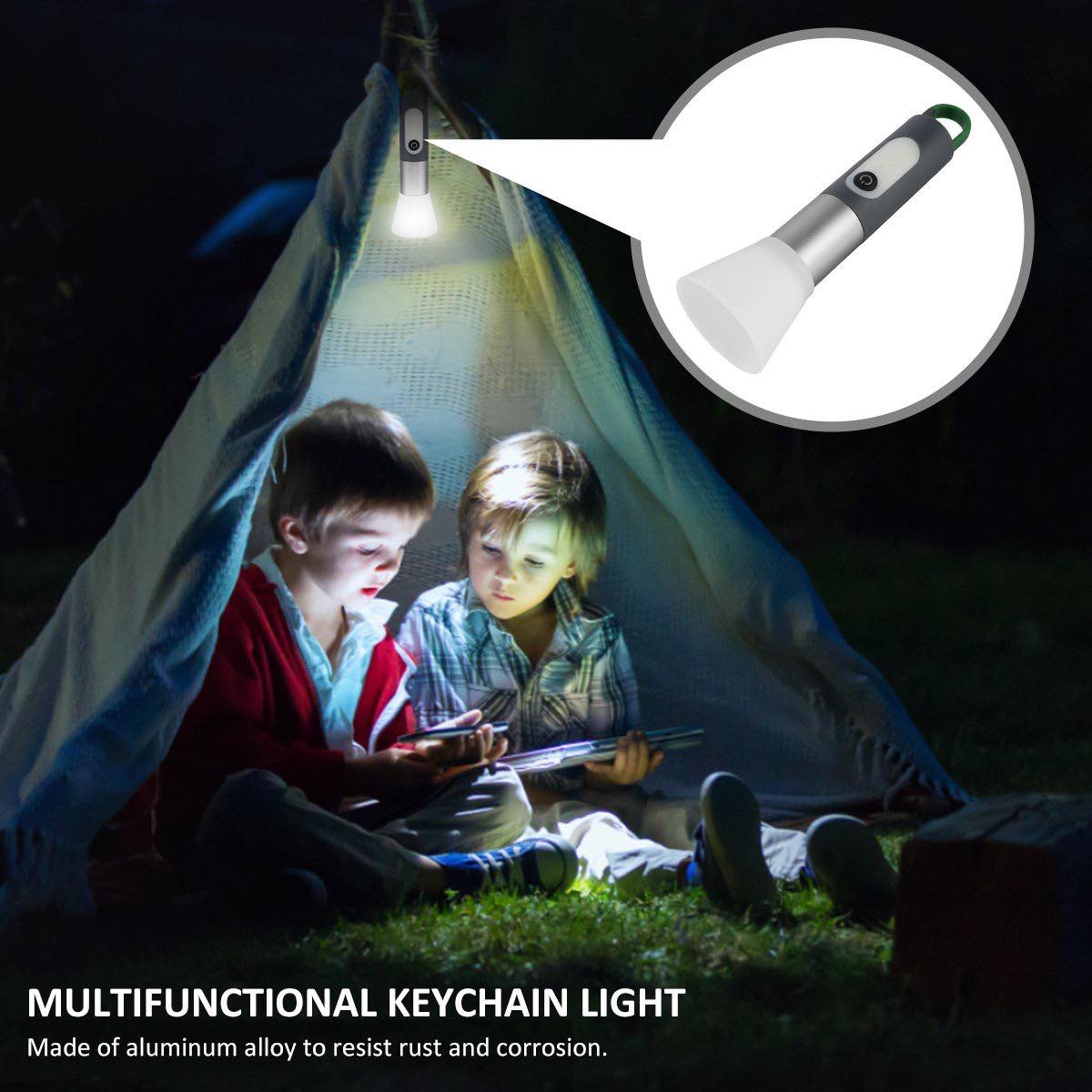 3-in-1 Rechargeable Flashlight & Lantern ā ABS + Aluminum Body