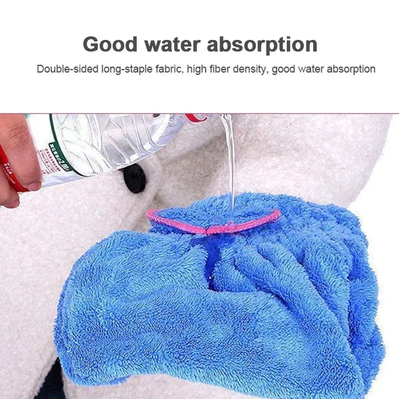 Microfiber Quick-Dry Hair Towel Cap โ Soft & Absorbent Shower Head Wrap