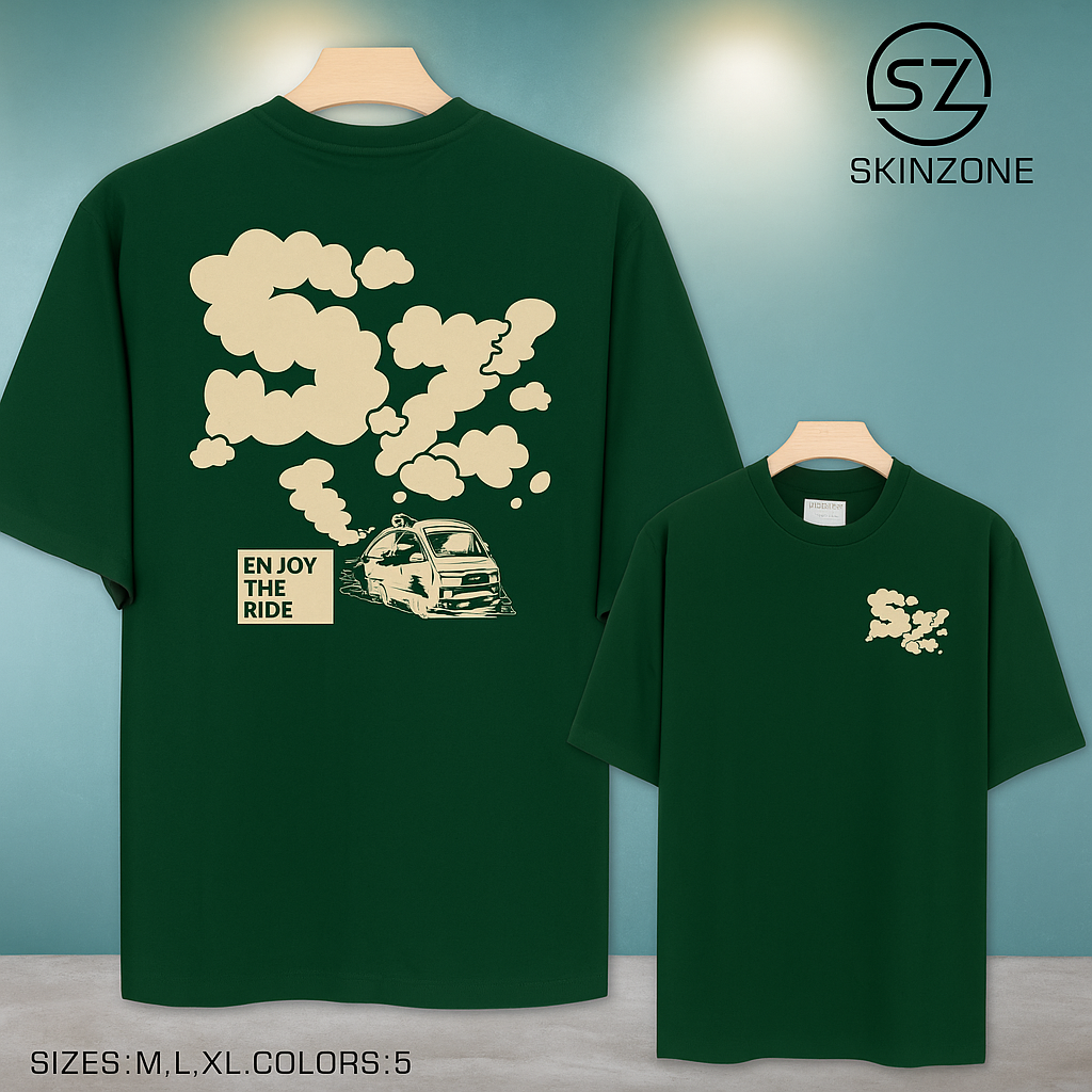 Five sleeve Cartoon Graphic T-Shirt With Fun Car Print For Urban Street Style