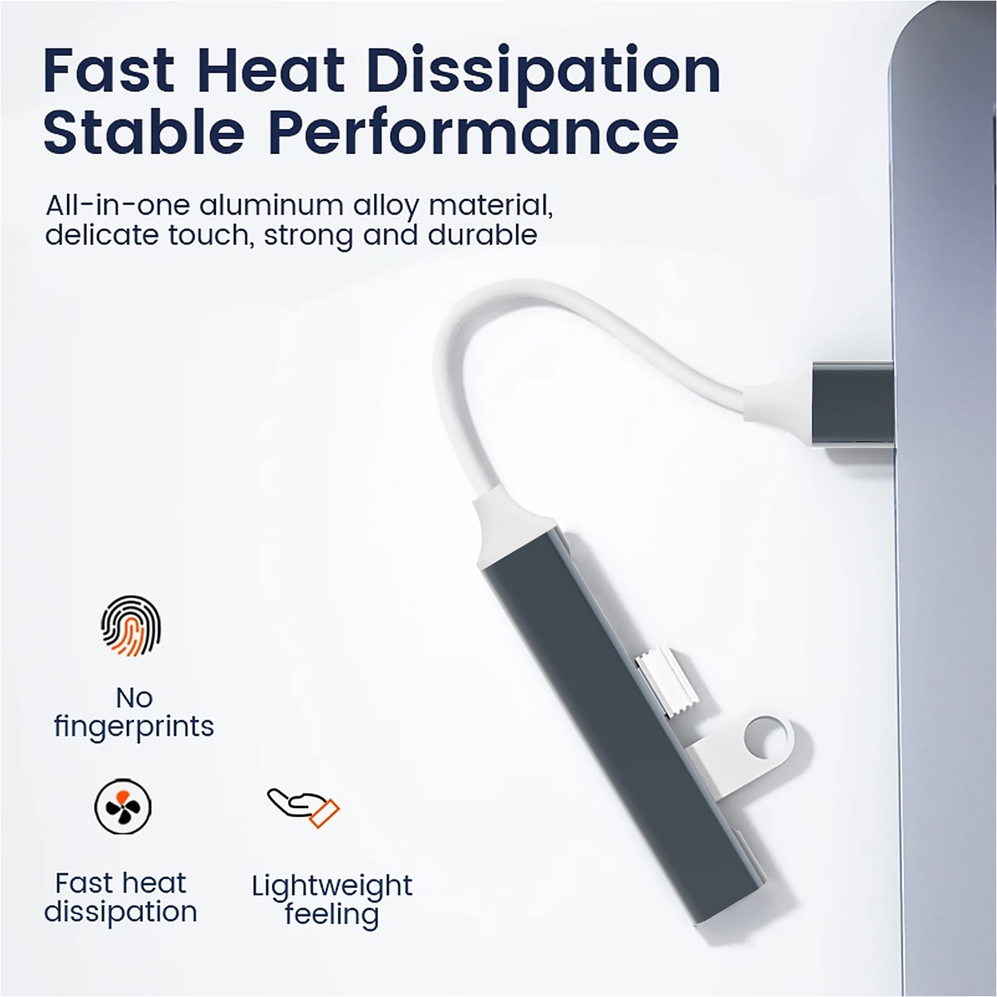 4-Port USB Hub with Type-C & USB 3.0 Adapter β High-Speed Splitter
