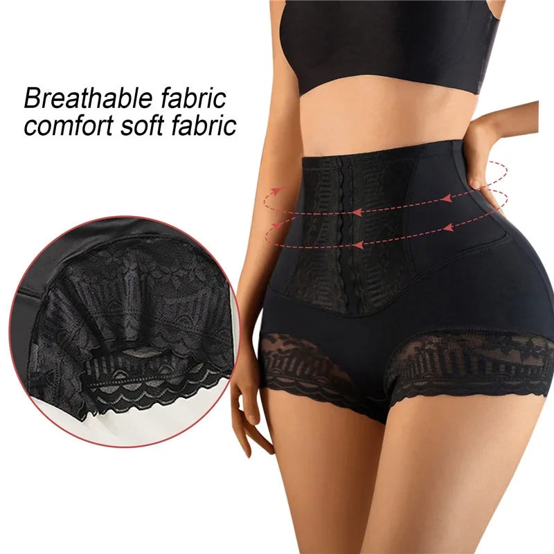 High-Waisted Lace Shaping Shorts ā Tummy Control, Butt Lifting & Waist Slimming