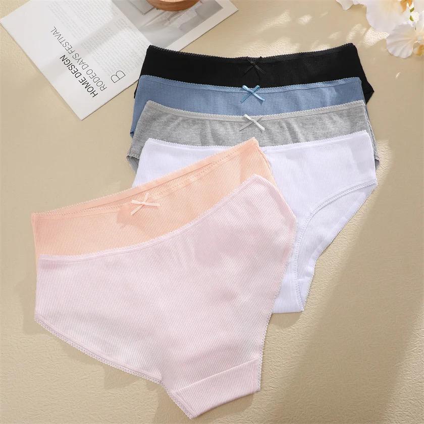 5-Piece Cotton High Waist Panties Set