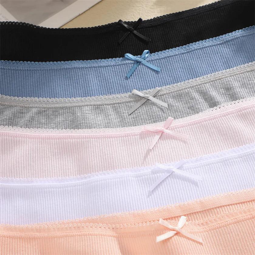 5-Piece Cotton High Waist Panties Set