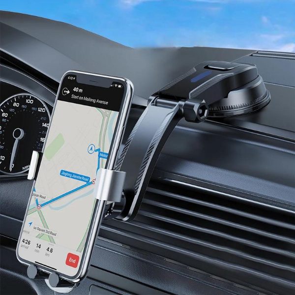Adjustable Car Dashboard Phone Holder ā Long Arm Mount with Suction Cup & Gravity Grip