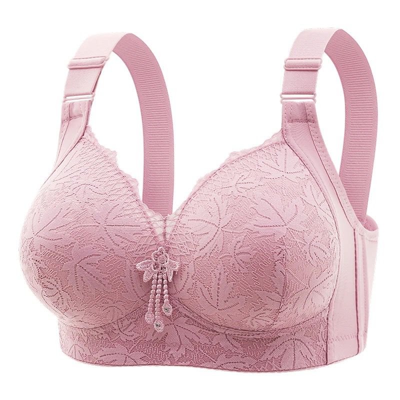 Full-Coverage Lace Bra ā Wireless Lift with Wide Strap Support