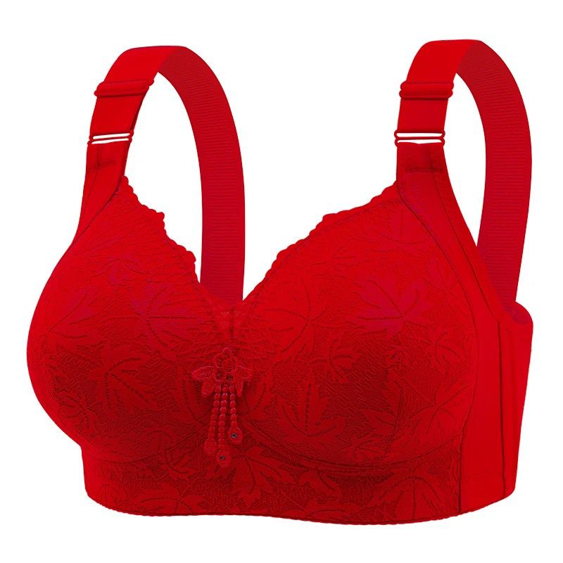Full-Coverage Lace Bra – Wireless Lift with Wide Strap Support