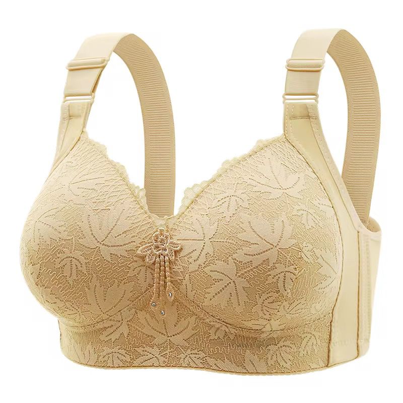 Full-Coverage Lace Bra ā Wireless Lift with Wide Strap Support