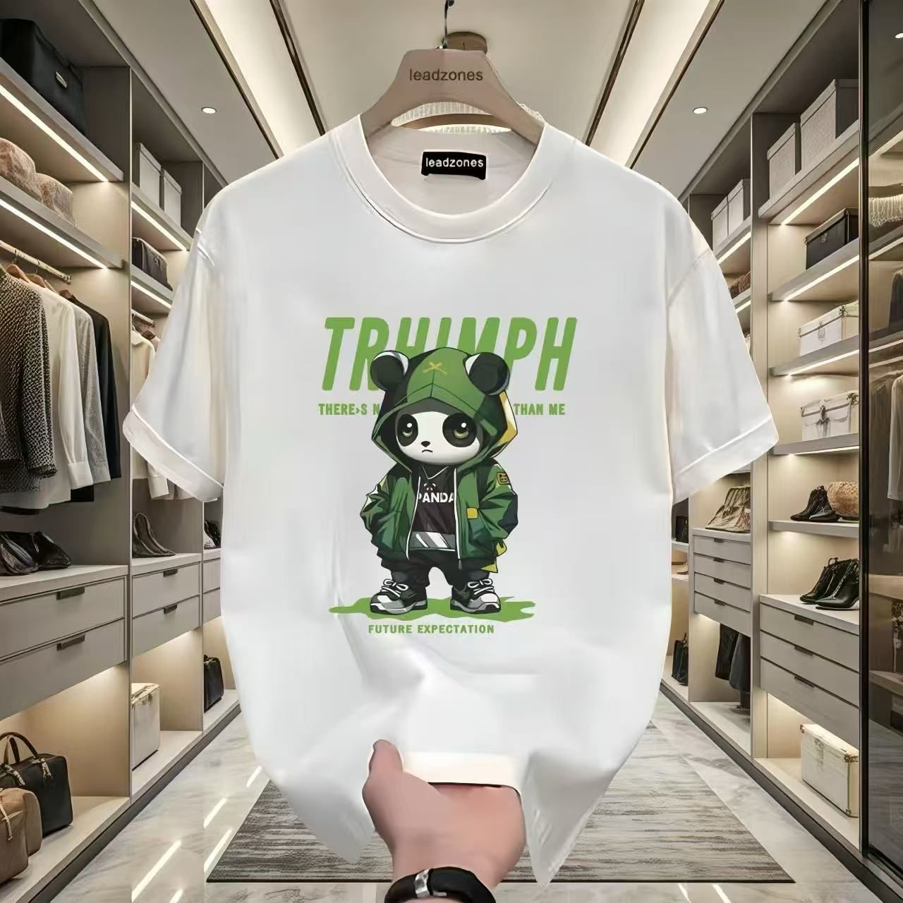 Triumph Panda Graphic Cotton T-Shirt โ Street Style with Attitude and Motivation