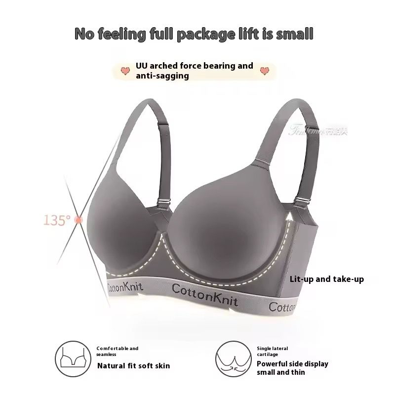 CottonKnit Seamless Lift Bra with Side Support