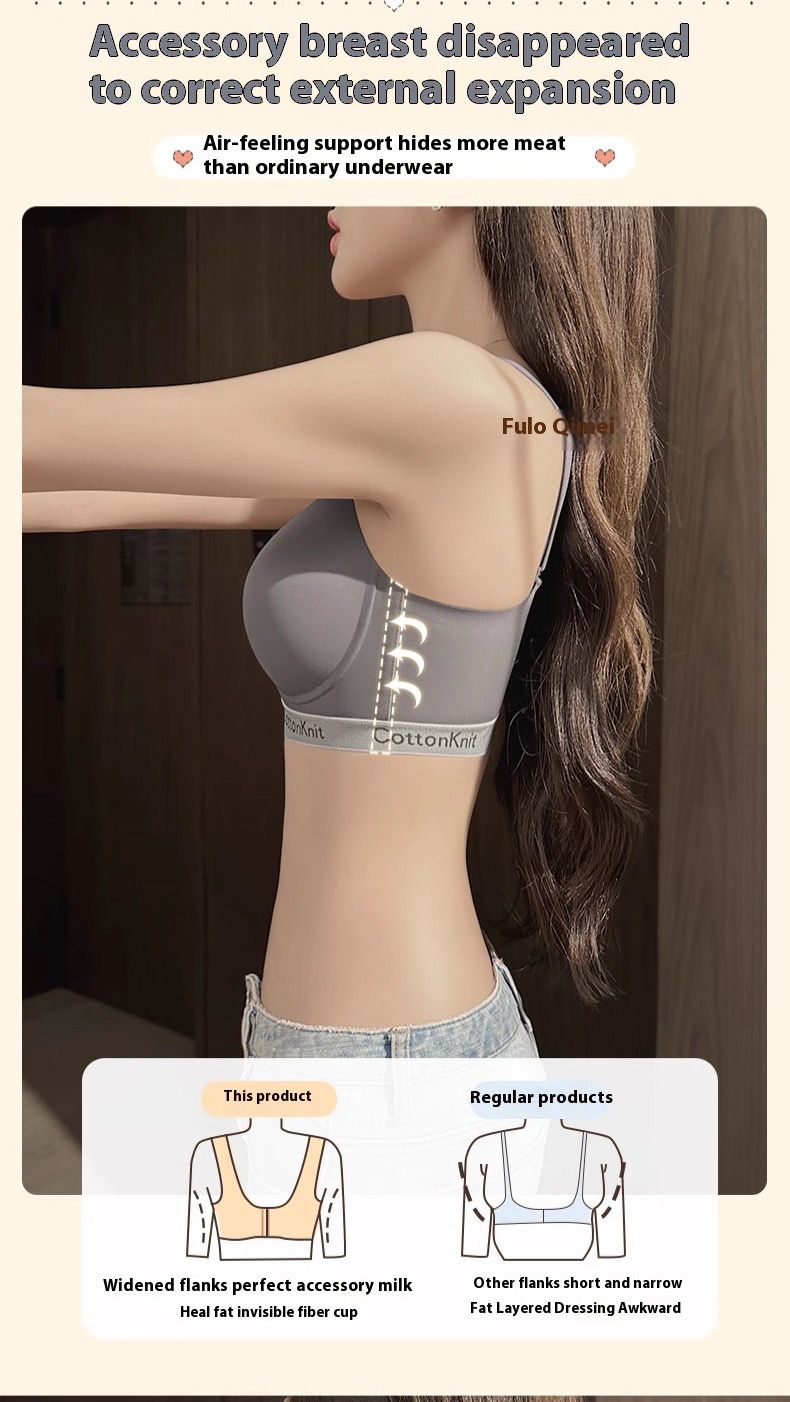 CottonKnit Seamless Lift Bra with Side Support
