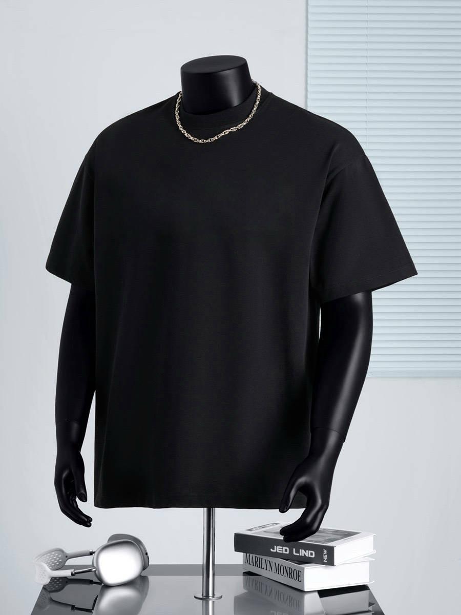Men's Oversized Cotton T-Shirt 300GSM โ Black