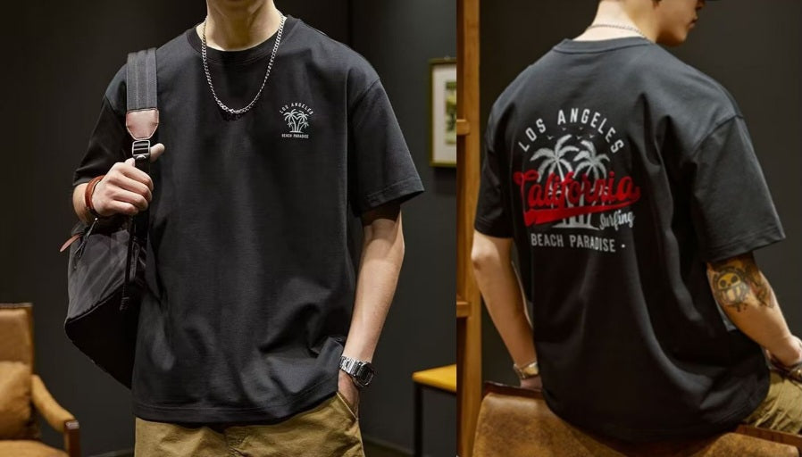 Men's California Beach Paradise Graphic T-Shirt β Black