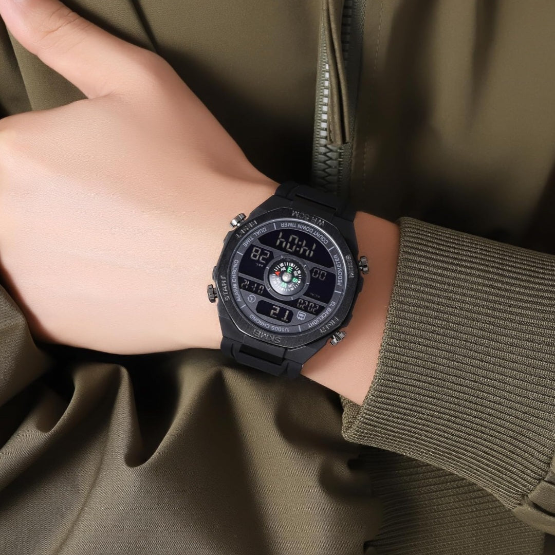 SKMEI 2209 Waterproof Digital Sports Watch ā Multicolor Dial with Pedometer