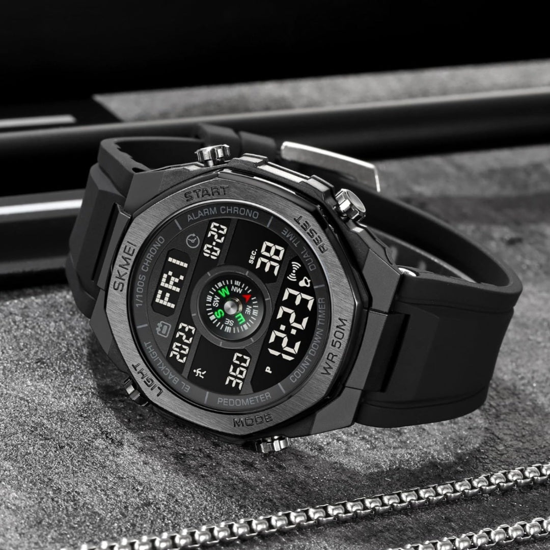 SKMEI 2209 Waterproof Digital Sports Watch ā Multicolor Dial with Pedometer