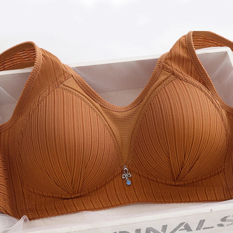 Women's Ribbed Comfort Lift Bra with Jewel Accent