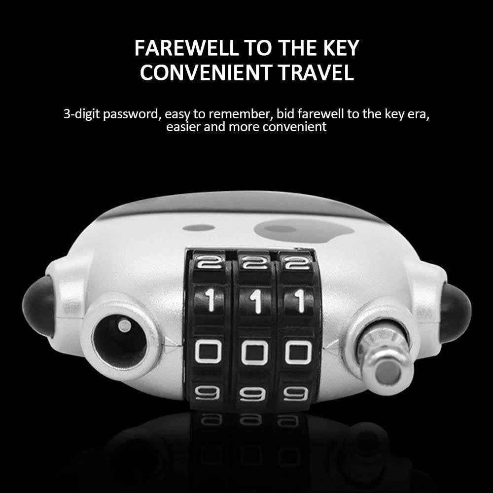 Retractable Cable Lock with Password Anti-Theft Combination Lock for valuables