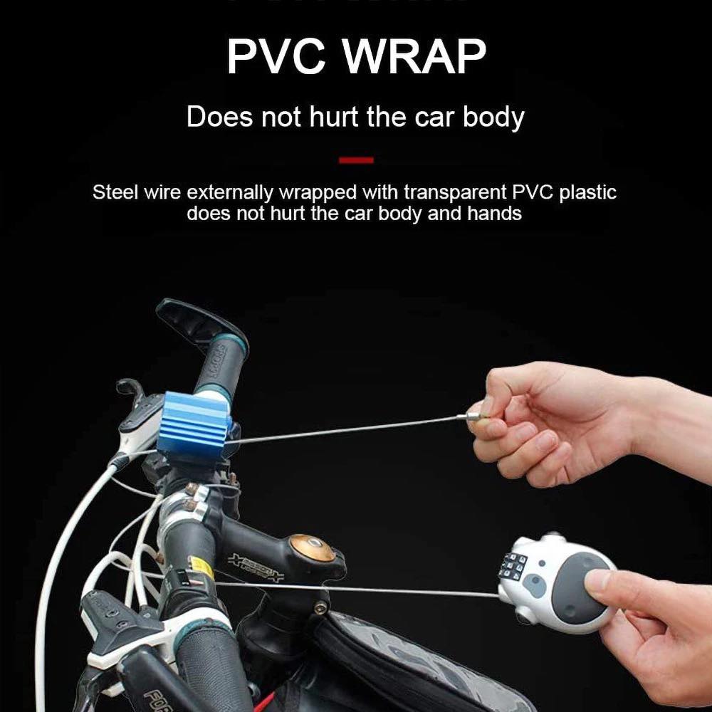 Retractable Cable Lock with Password Anti-Theft Combination Lock for valuables