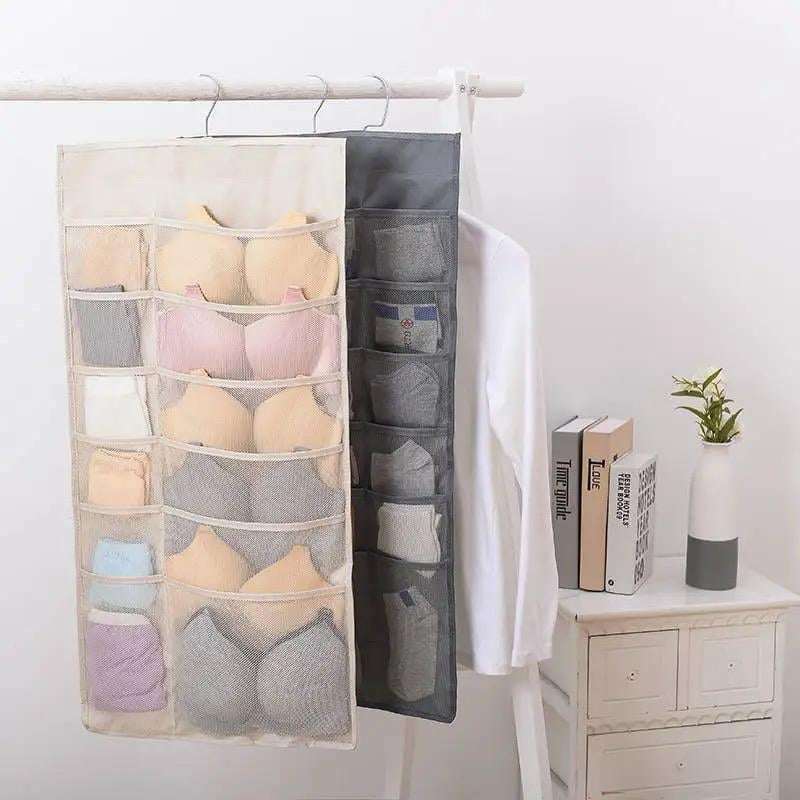 Double-Sided Hanging Mesh Organizer – Storage for Underwear & Accessories
