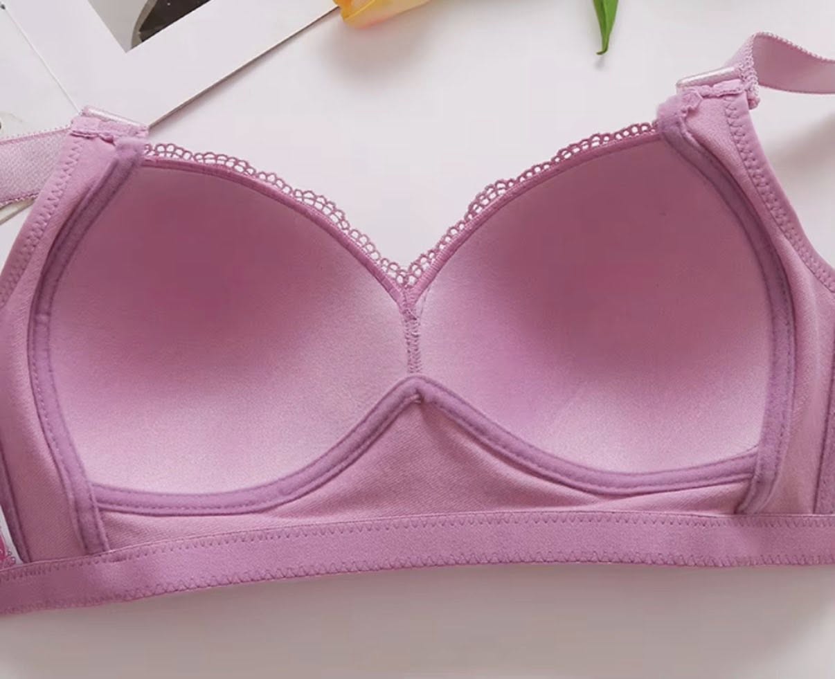 Full Coverage Support Bra With Wide Straps And Back Hook Closure