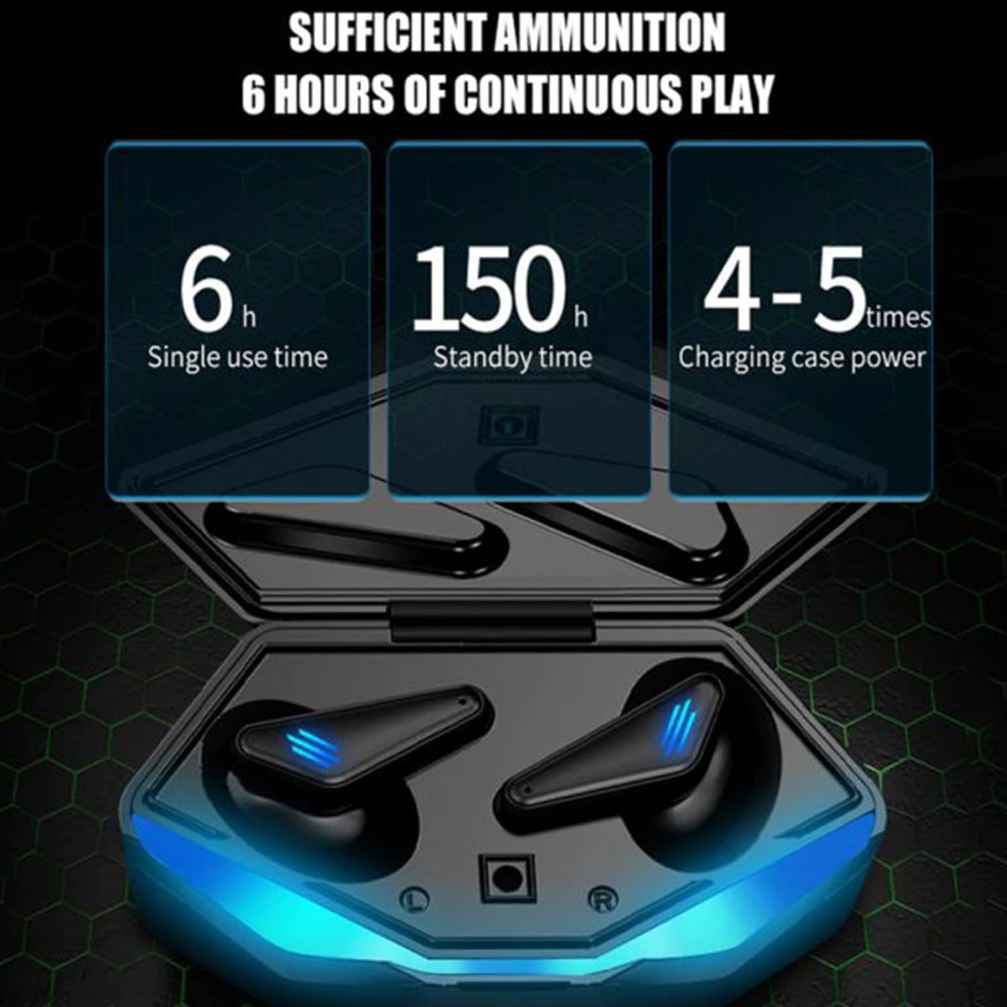 K55 TWS Gaming Earbuds with RGB Lights – Low Latency & HiFi Sound