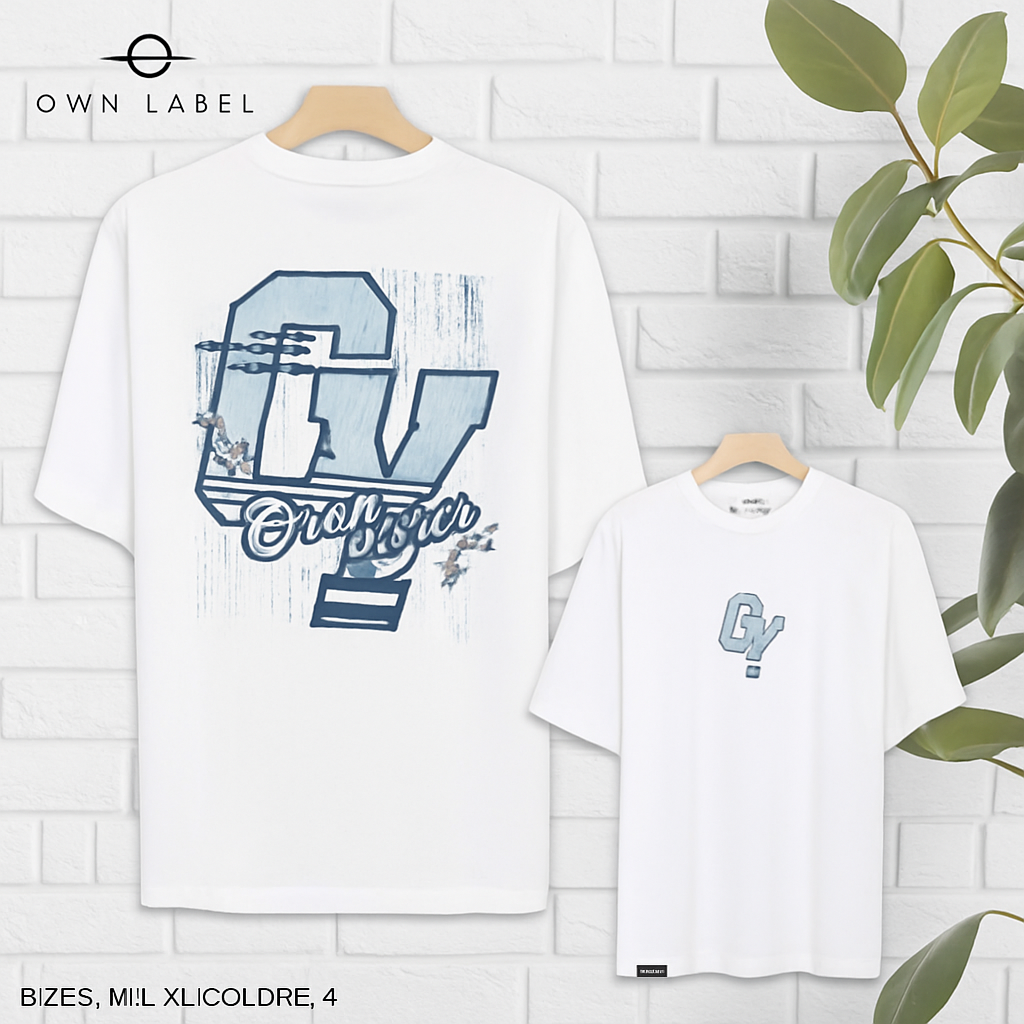 Five-Sleeve Streetwear T-Shirt With Bold Graphic Print For Casual Style