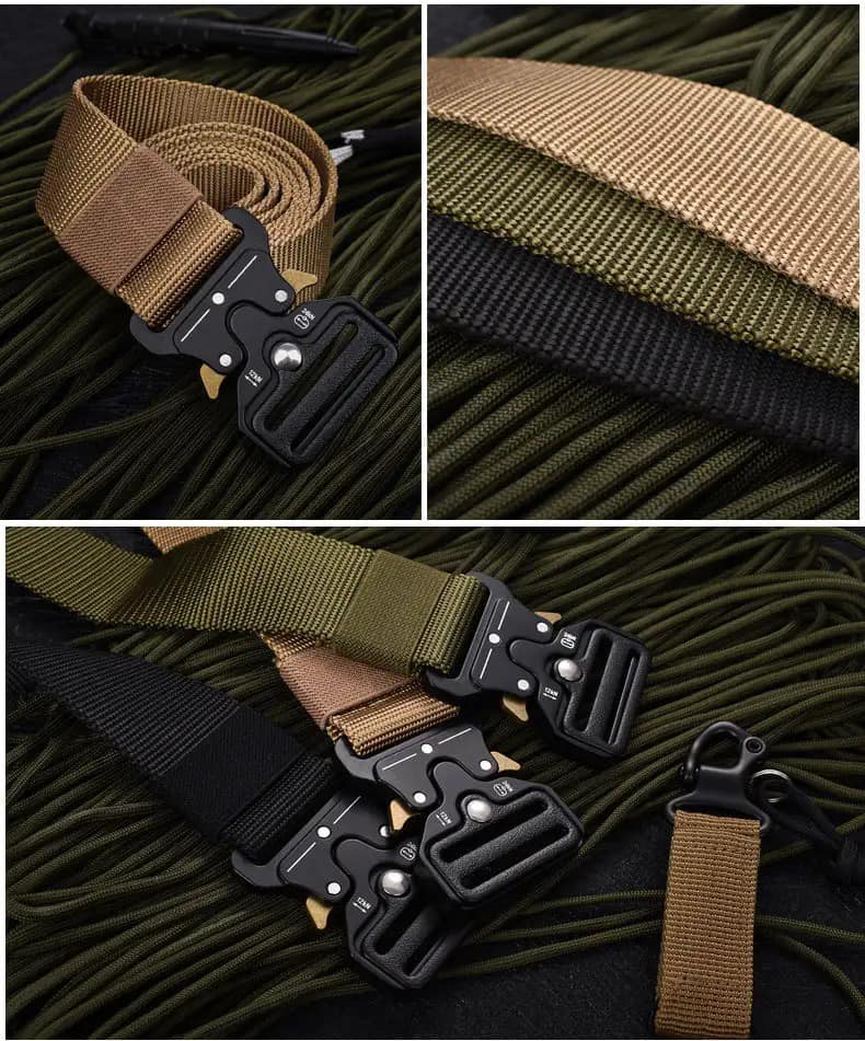 Heavy-Duty Nylon Tactical Belt – Quick-Release Buckle (125cm)
