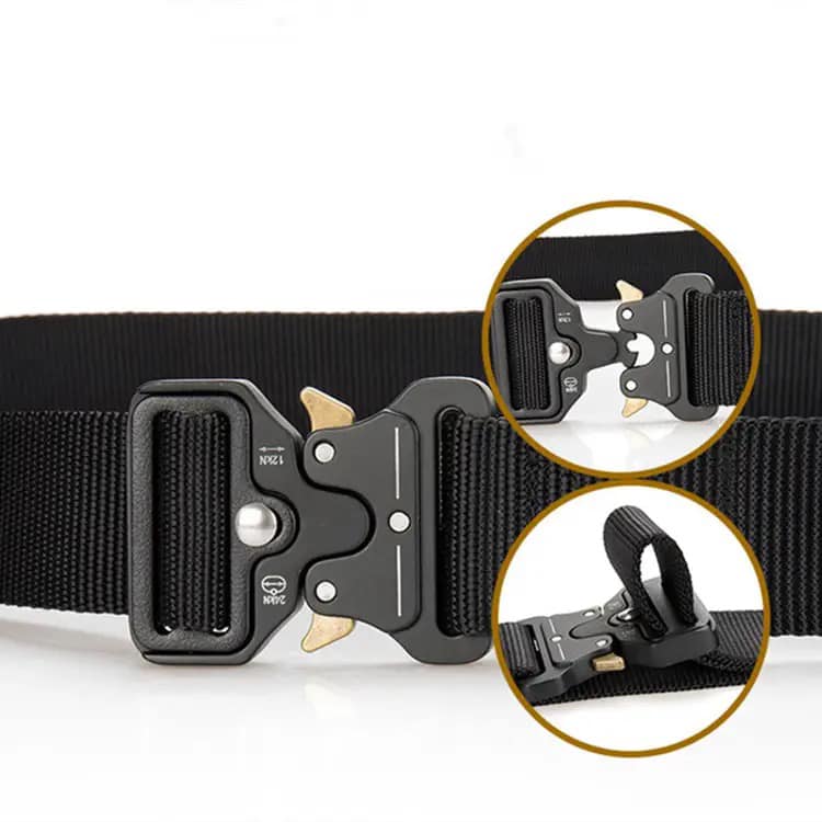 Heavy-Duty Nylon Tactical Belt – Quick-Release Buckle (125cm)