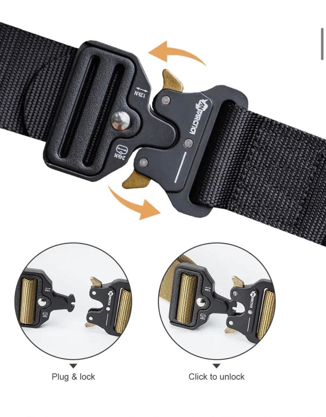 Heavy-Duty Nylon Tactical Belt – Quick-Release Buckle (125cm)
