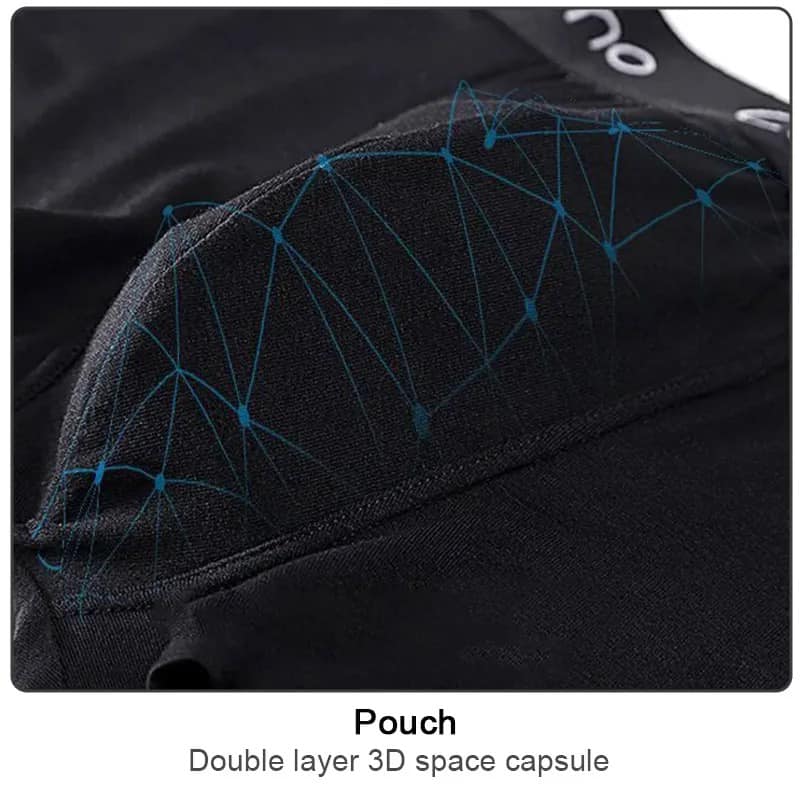 4pcs Mens Cotton Boxer Briefs With 3D Support Pouch And Soft Elastic Waistband