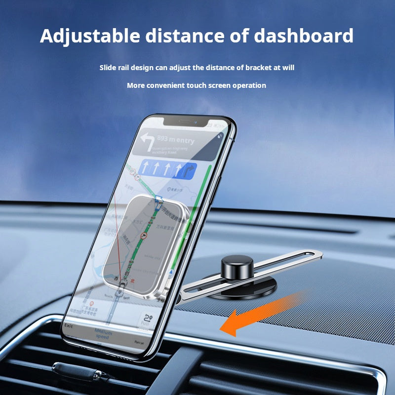 Adjustable Magnetic Car Phone Holder – Aviation Alloy Dashboard Mount