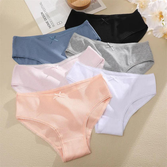5-Piece Cotton High Waist Panties Set