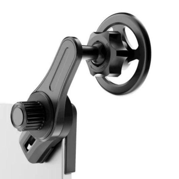 Rotating Steering Wheel Phone Holder - Clip-On Mount for Laptop or Monitor Edge