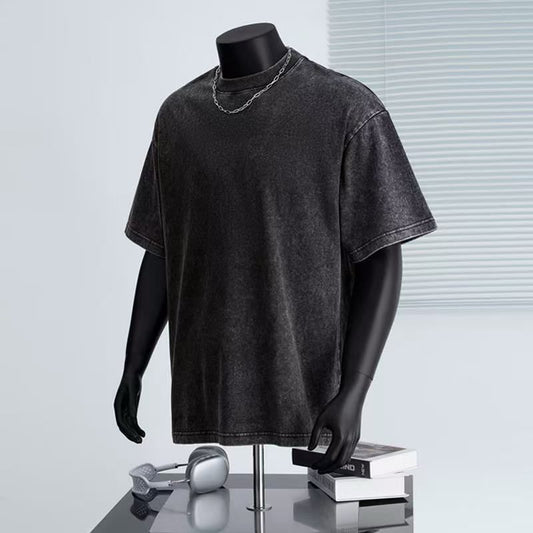 Vintage Washed Drop Shoulder T-Shirt – Streetwear Cotton Tee