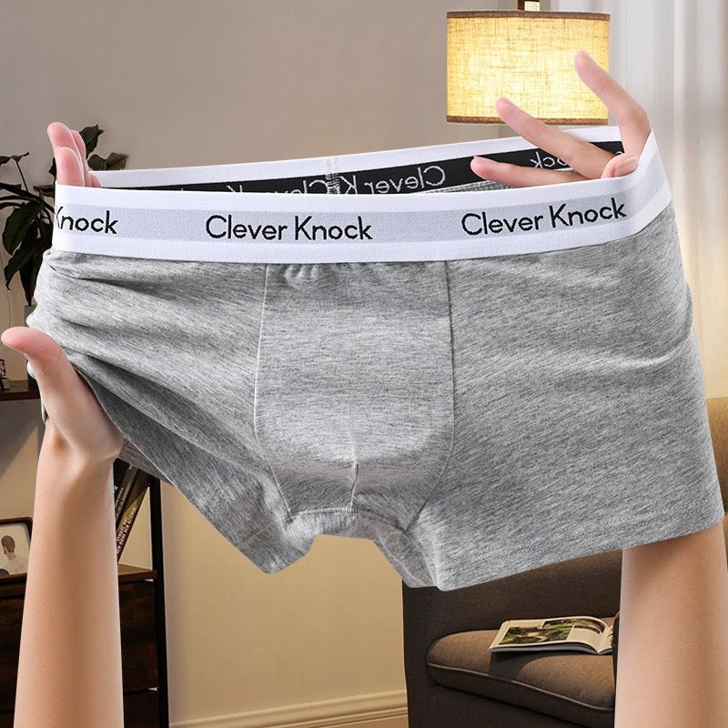 Clever Knock 100% Premium Cotton Boxer Briefs for Men – 6 Color Options