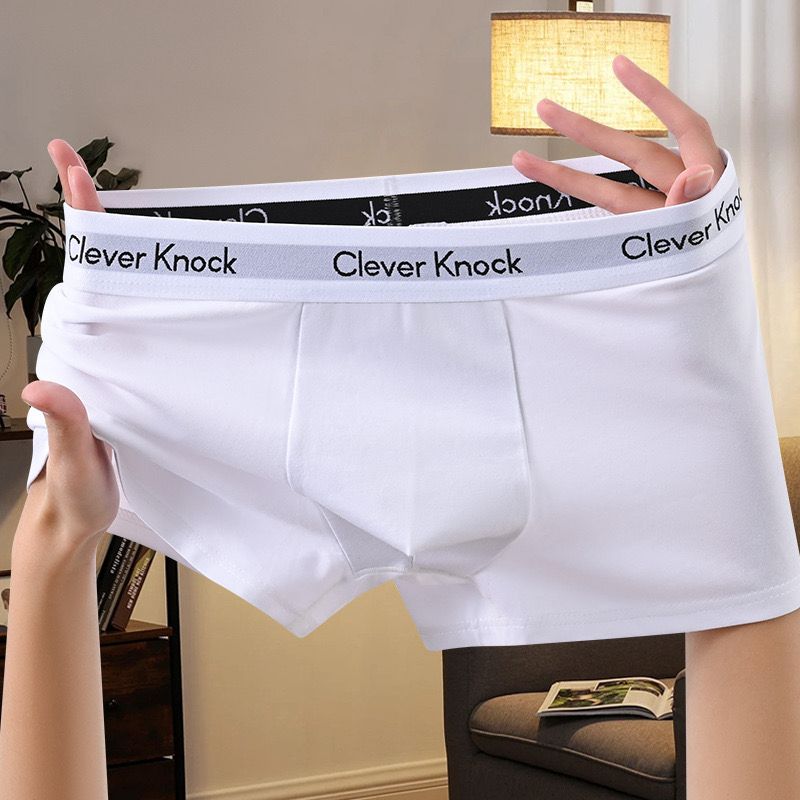 Clever Knock 100% Premium Cotton Boxer Briefs for Men – 6 Color Options