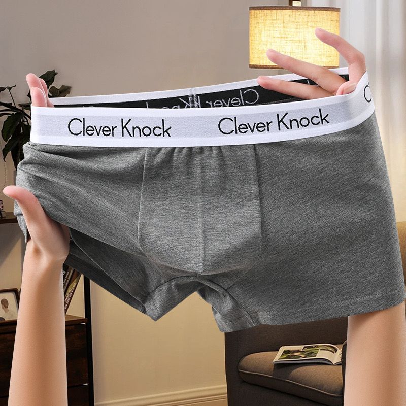 Clever Knock 100% Premium Cotton Boxer Briefs for Men – 6 Color Options