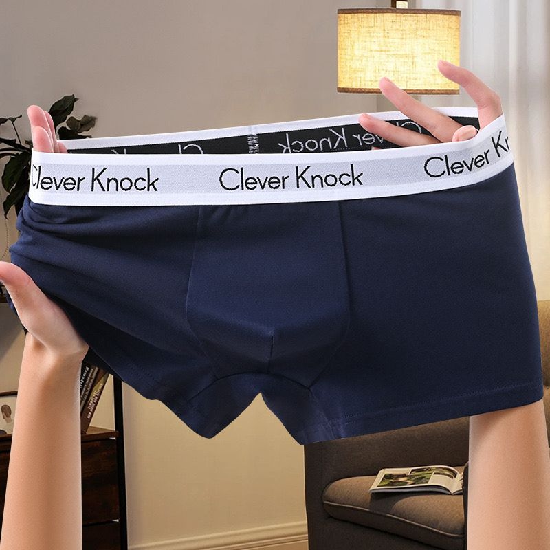 Clever Knock 100% Premium Cotton Boxer Briefs for Men – 6 Color Options