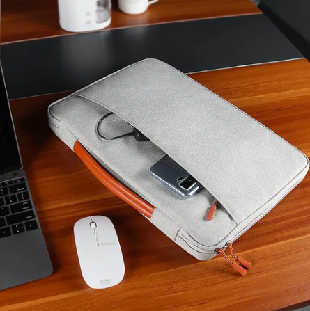 Sleek Water-Resistant Laptop Sleeve with Front Storage Pocket