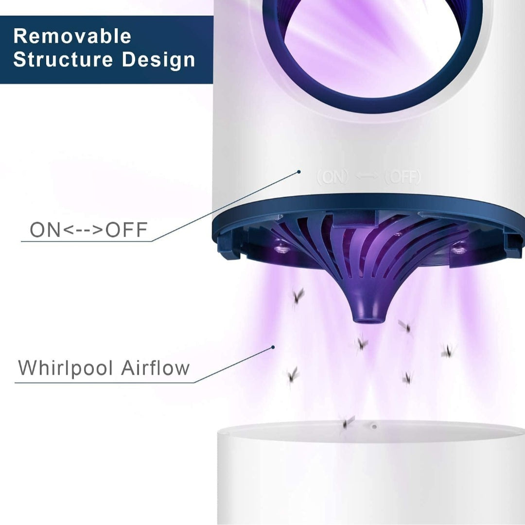 UV Mosquito Killer Lamp – Silent, Non-Toxic Insect Trap with USB Charging & Smart Suction System