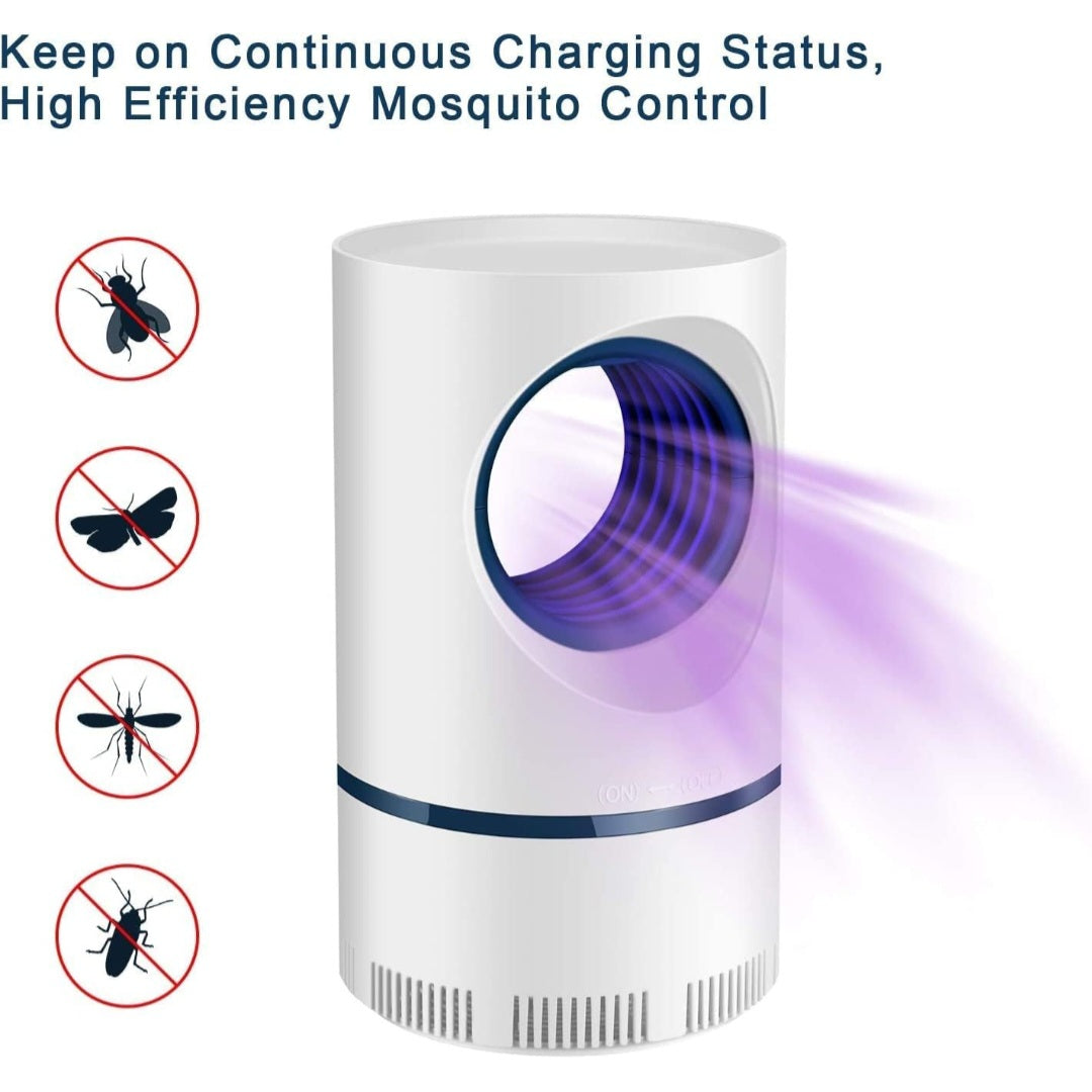UV Mosquito Killer Lamp – Silent, Non-Toxic Insect Trap with USB Charging & Smart Suction System
