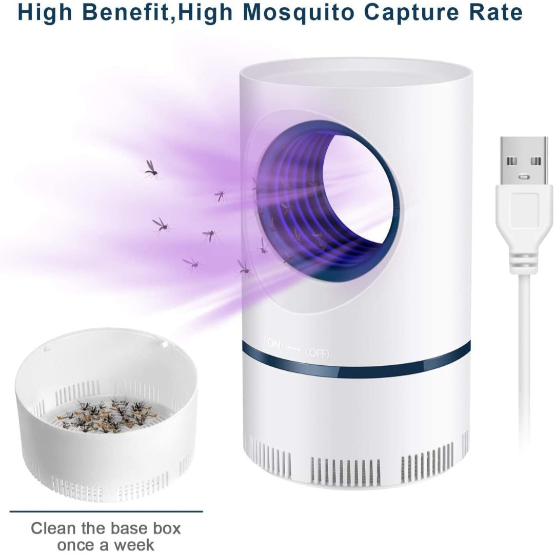 UV Mosquito Killer Lamp – Silent, Non-Toxic Insect Trap with USB Charging & Smart Suction System