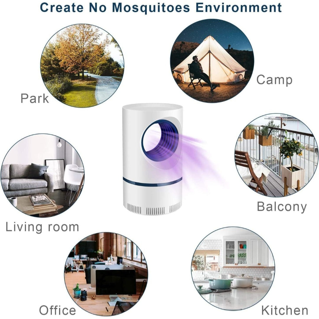 UV Mosquito Killer Lamp – Silent, Non-Toxic Insect Trap with USB Charging & Smart Suction System
