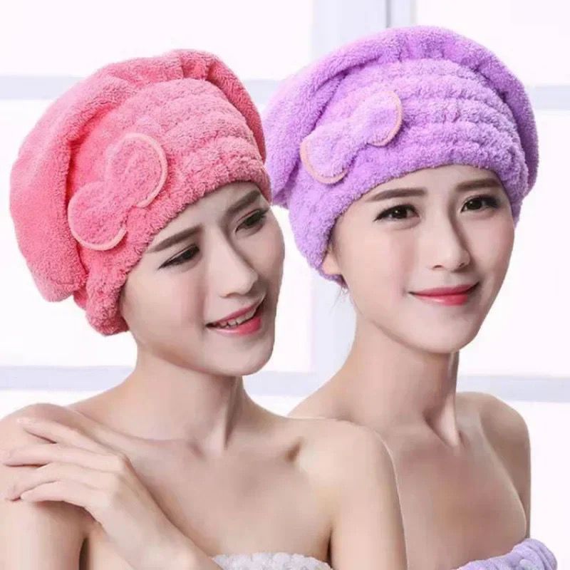 Microfiber Quick-Dry Hair Towel Cap – Soft & Absorbent Shower Head Wrap