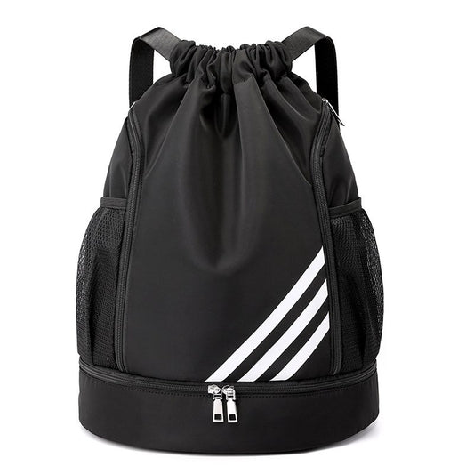 Unisex Sports Drawstring Gym Bag with Shoe Compartment