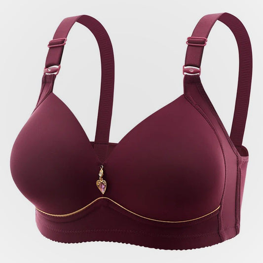 Women's wireless Padded Support Bra with Jewel Charm